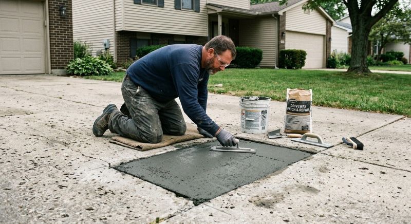 Concrete Driveway Repair in West Des Moines, IA